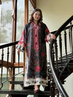 Noir Blossom Silk Kaftaan 2 PCs