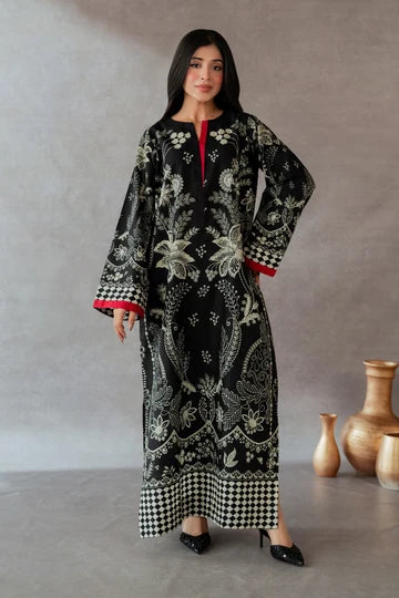 Kastoor Silk Printed Kaftaan 2 PCs
