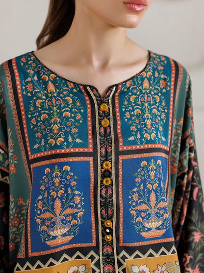 Zoombi Silk Printed Kaftaan 2 PCs