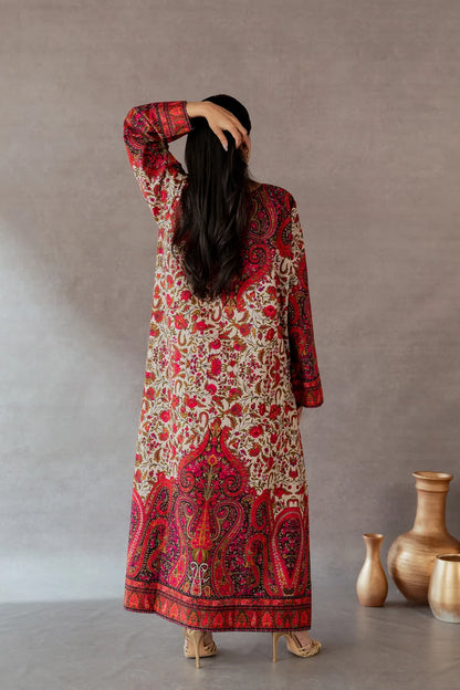 Shahkaar Silk Printed Kaftaan 2 PCs