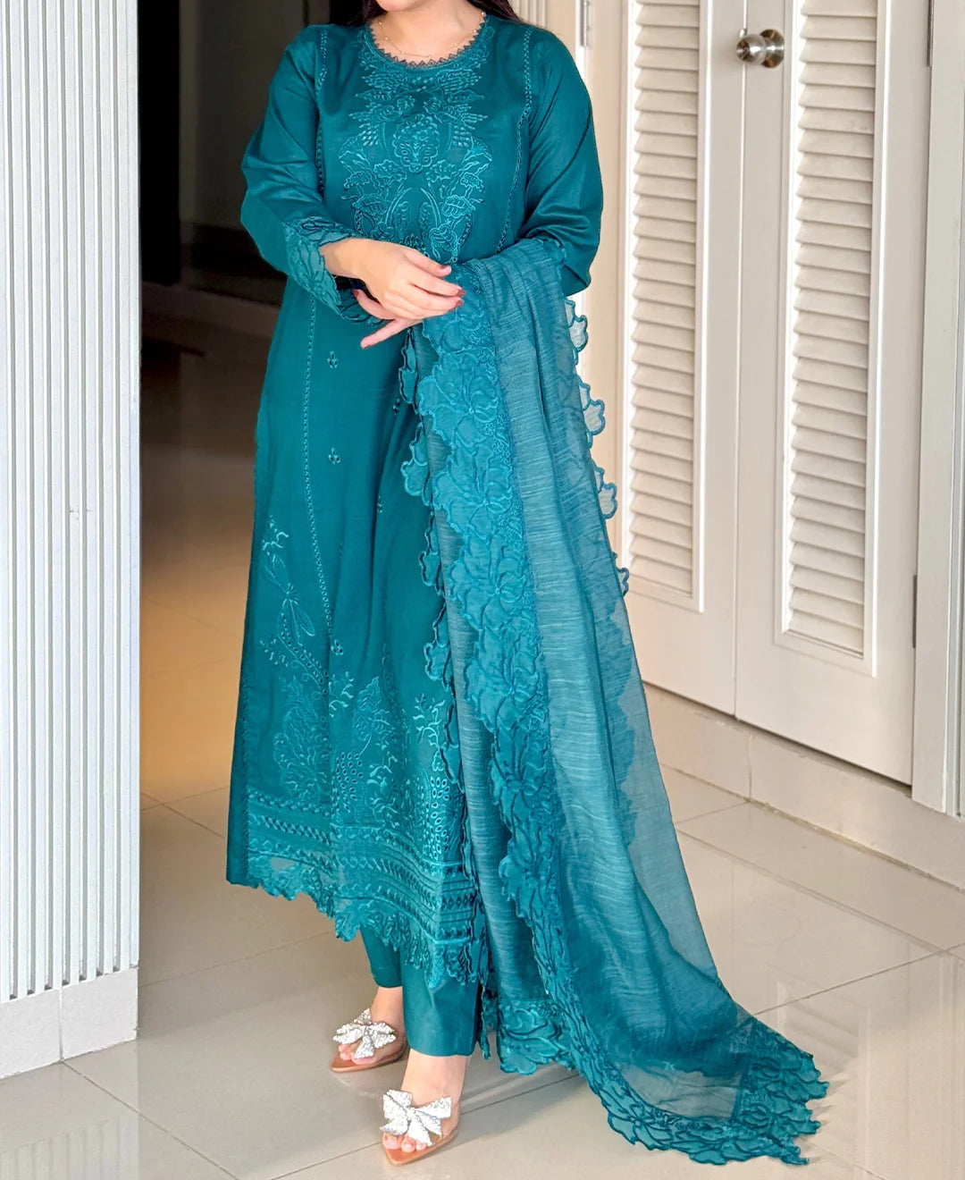 Fatima Embroidered 3-Piece Suit