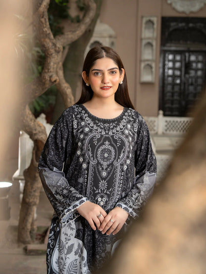 Zirwa Silk Printed Kaftaan 2 PCs
