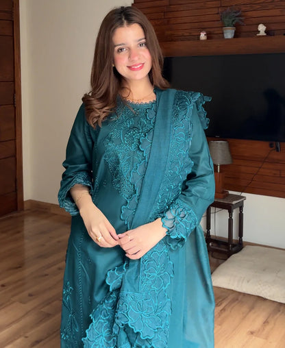 Fatima Embroidered 3-Piece Suit