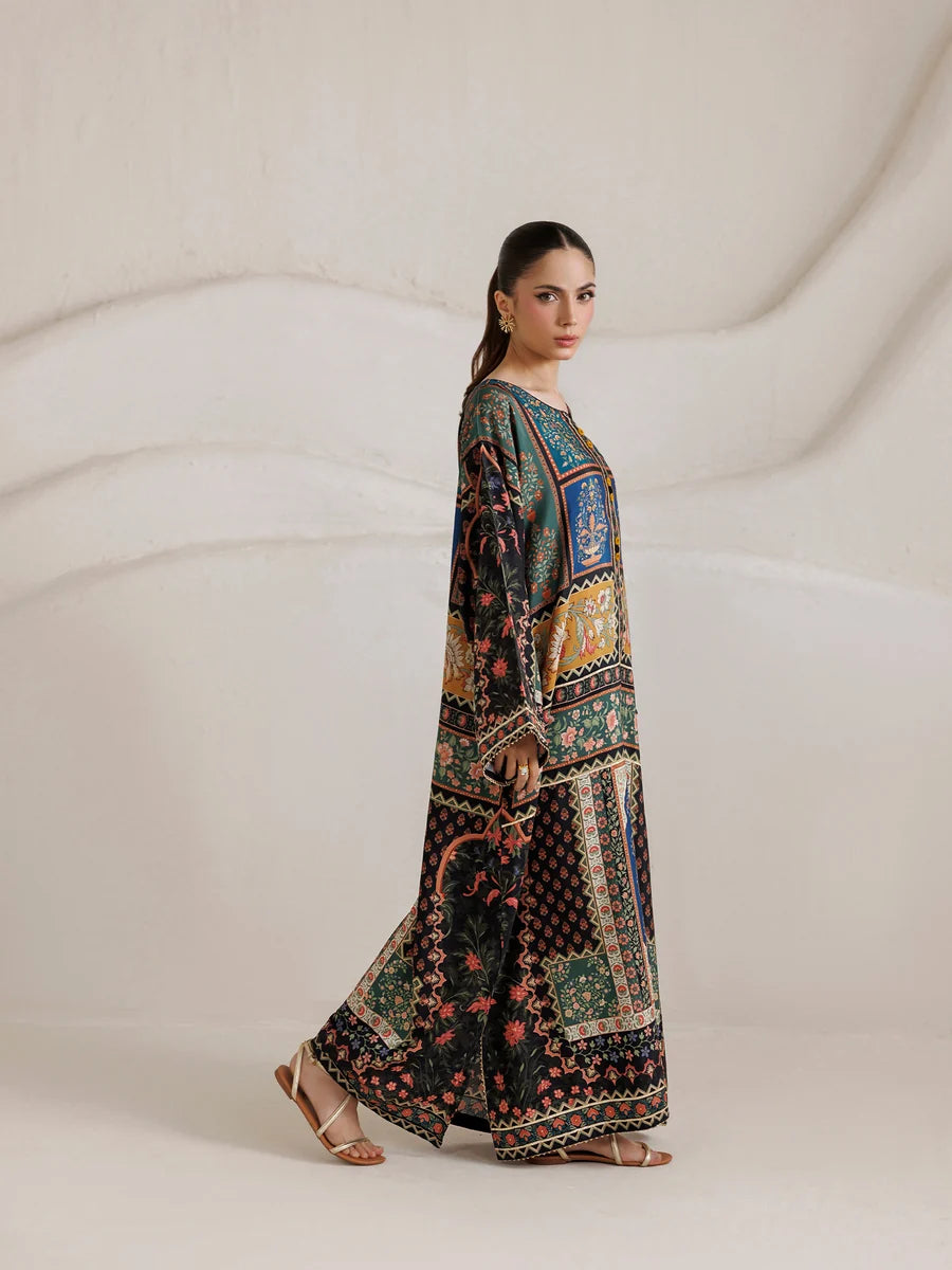 Zoombi Silk Printed Kaftaan 2 PCs