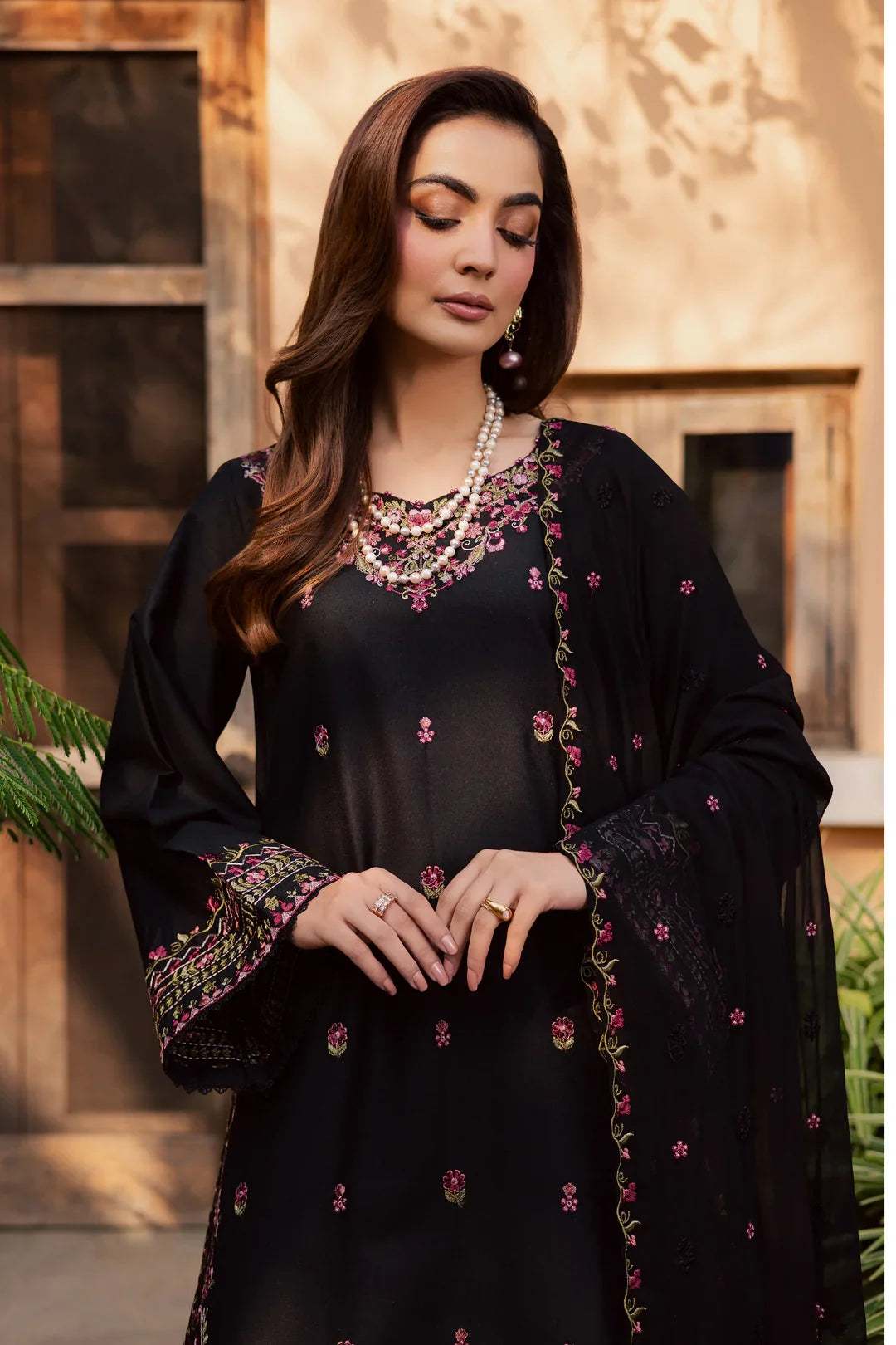 Warsha Black Embroided 3 PCs