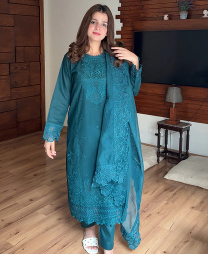 Fatima Embroidered 3-Piece Suit