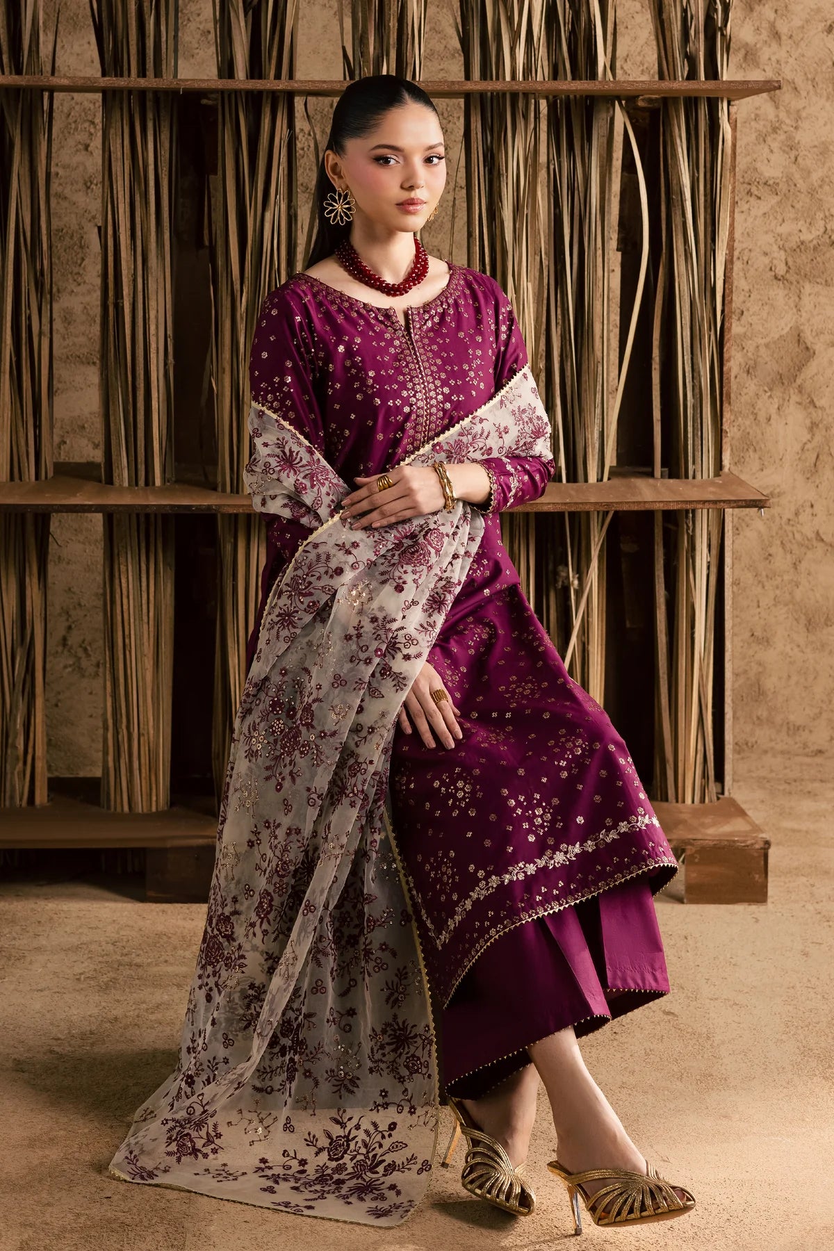 Oslo Embroided 3 PCs (Fully Embroided Dupatta)