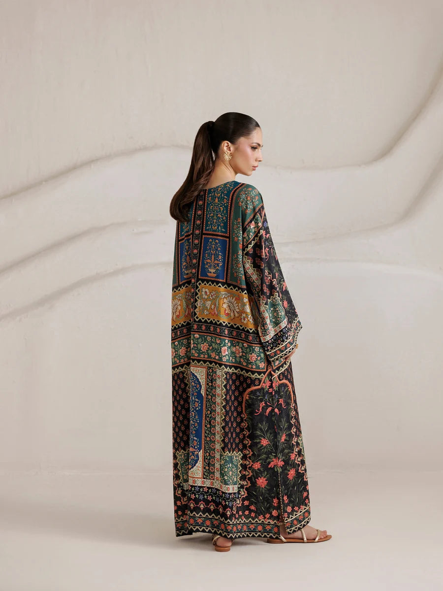 Zoombi Silk Printed Kaftaan 2 PCs
