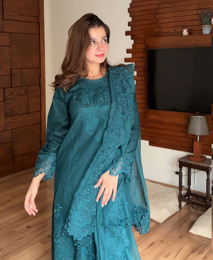 Fatima Embroidered 3-Piece Suit