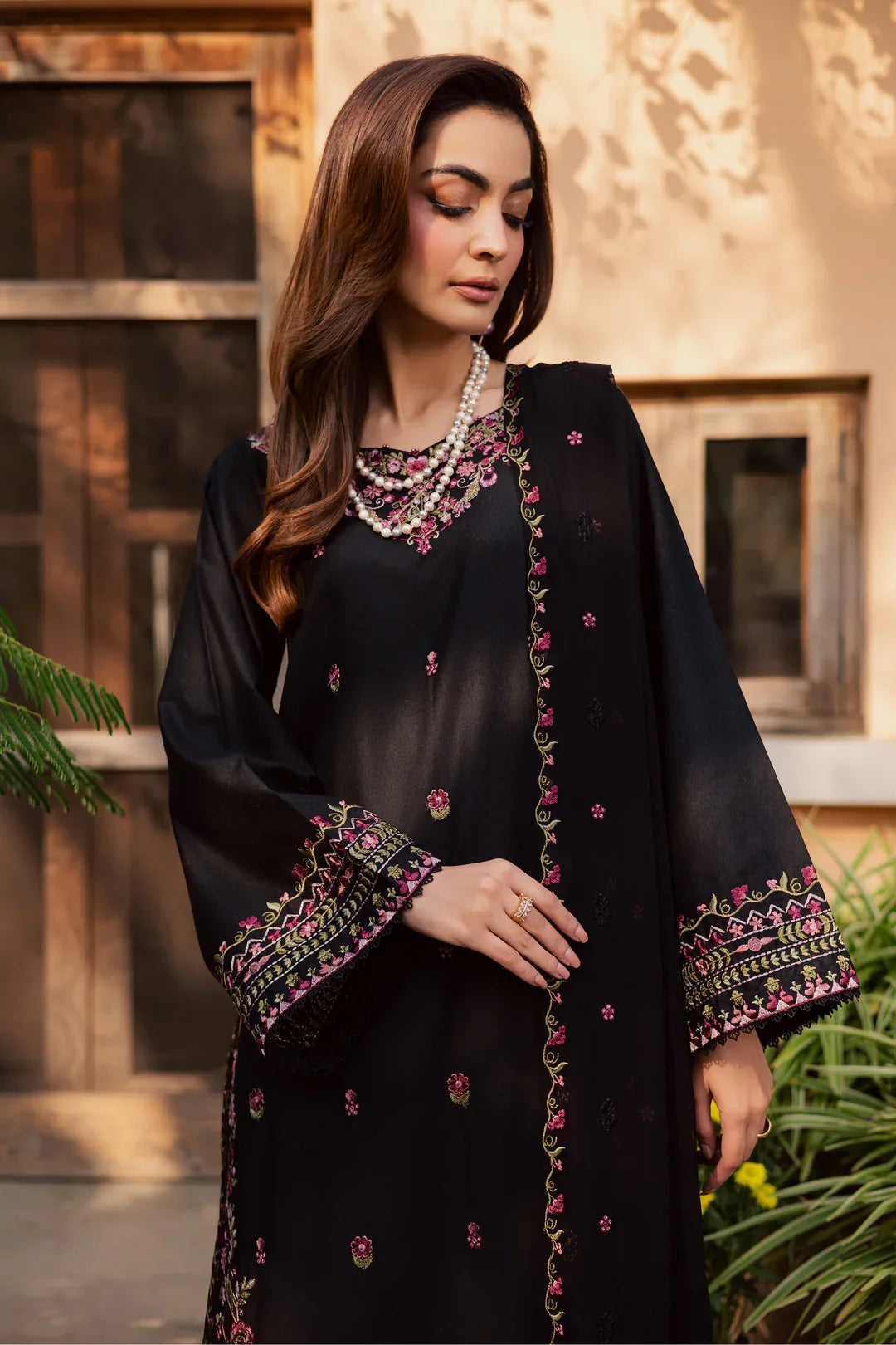 Warsha Black Embroided 3 PCs