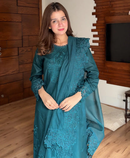 Fatima Embroidered 3-Piece Suit