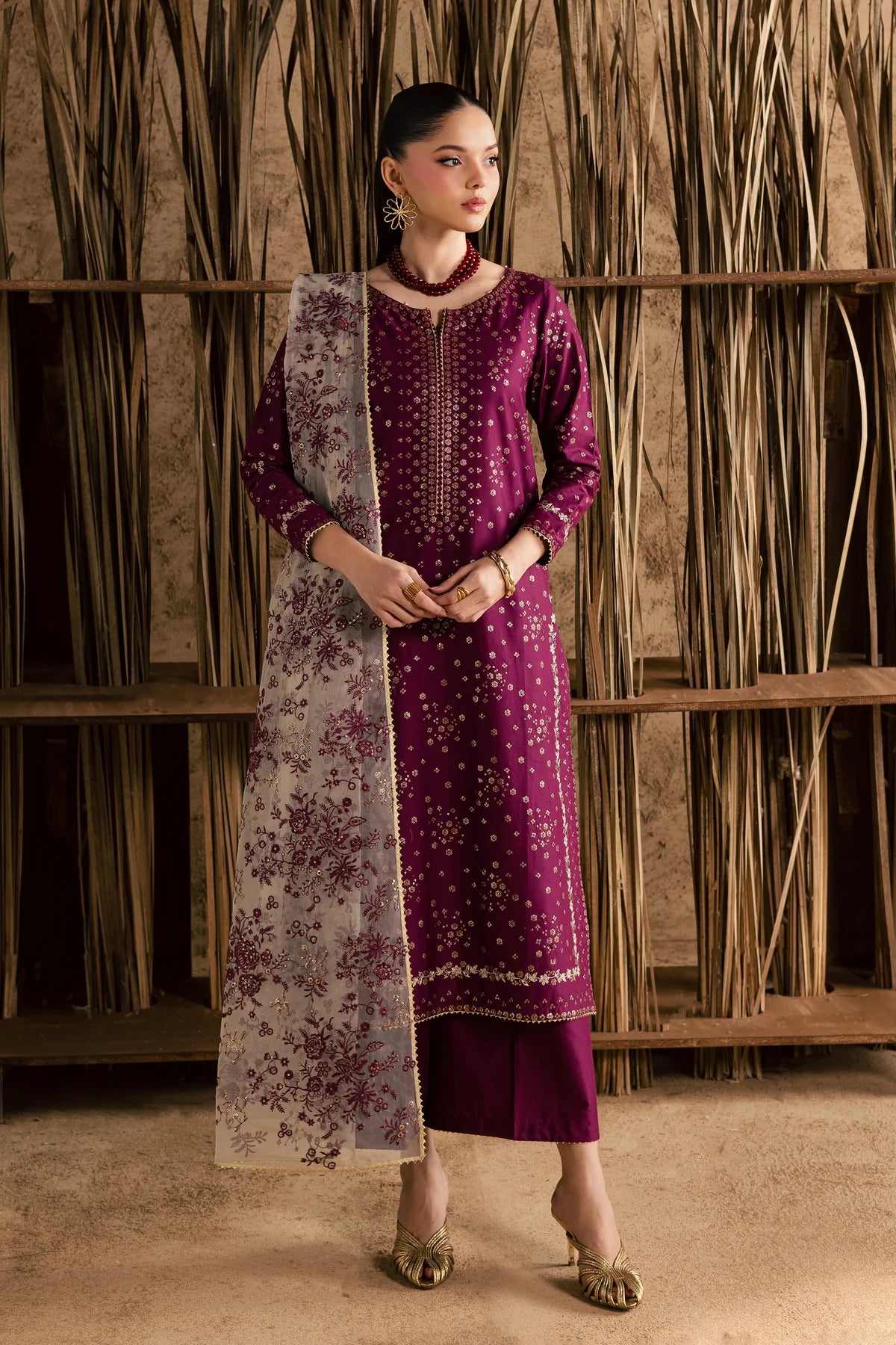 Oslo Embroided 3 PCs (Fully Embroided Dupatta)
