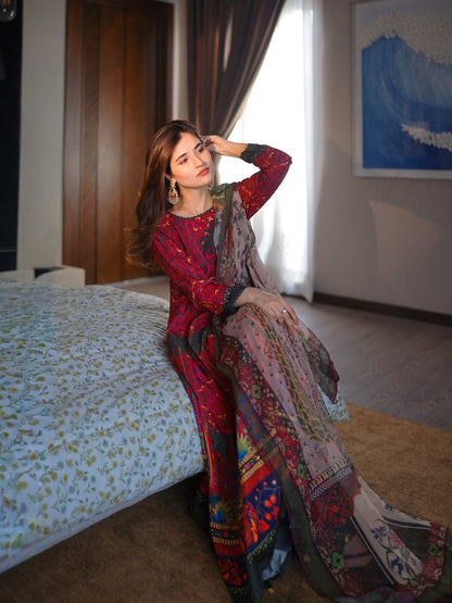 Mirha Digital Printed Maxi 2PCs