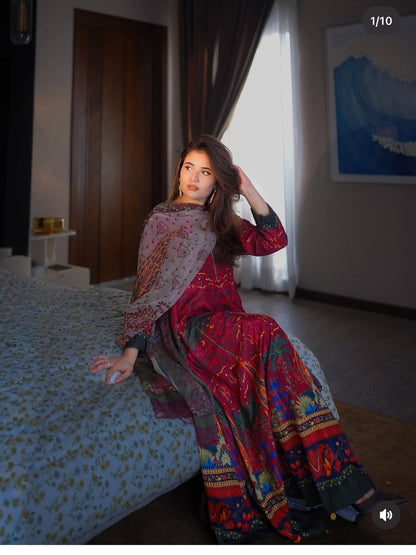 Mirha Digital Printed Maxi 2PCs