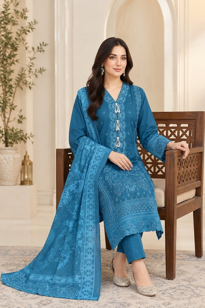 Mehrunisa Embroidered 3-Piece