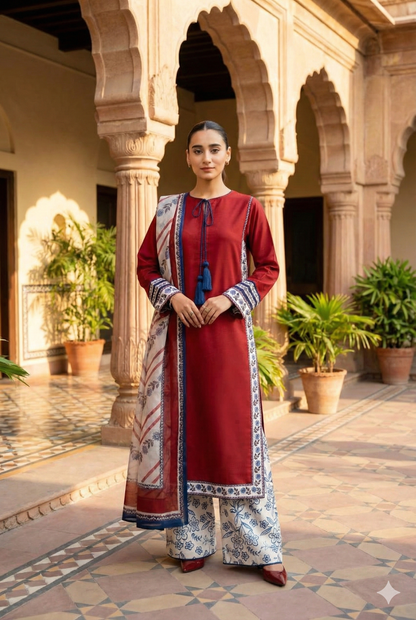 Zimal ( Digital printed 3 Pcs )