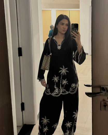 BLACK Beauty Embroided 2 PCs