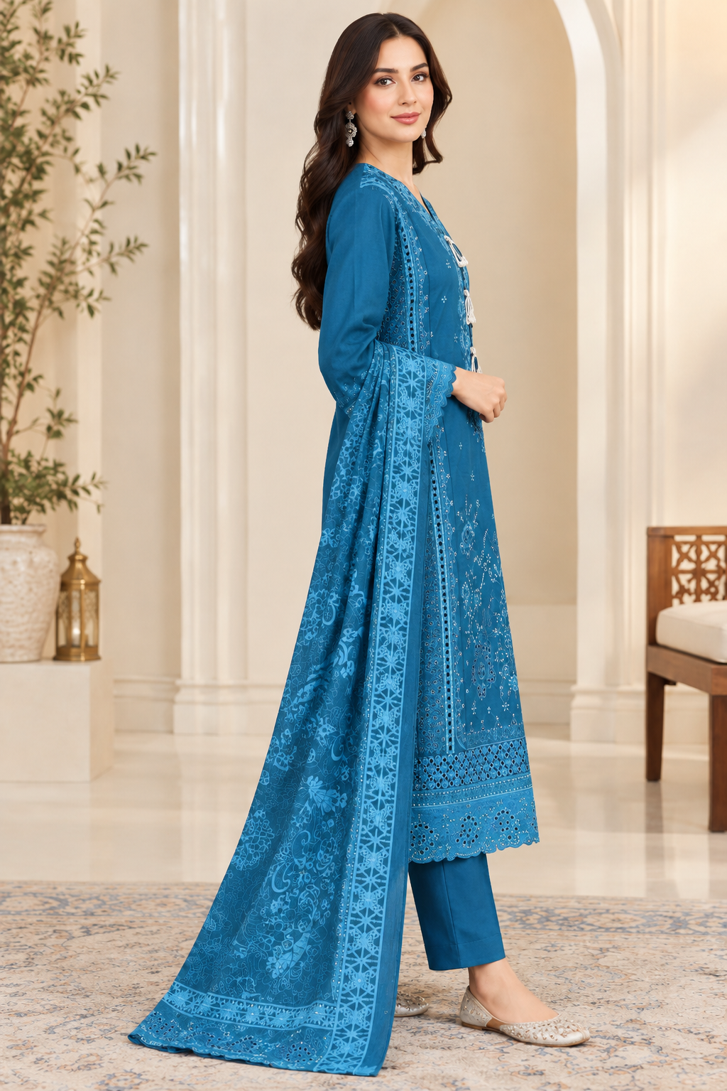 Mehrunisa Embroidered 3-Piece
