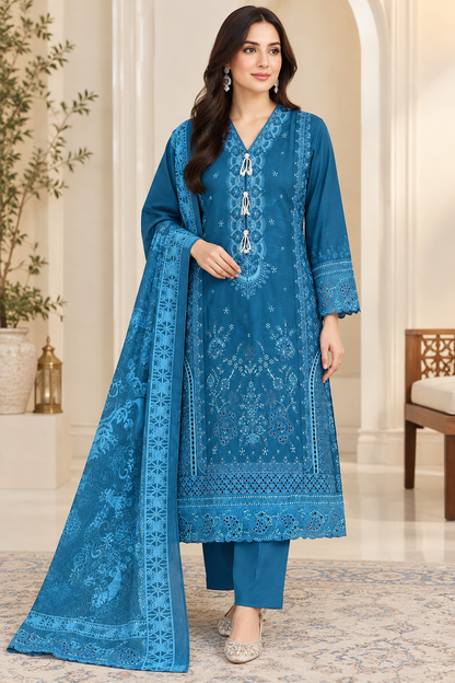 Mehrunisa Embroidered 3-Piece