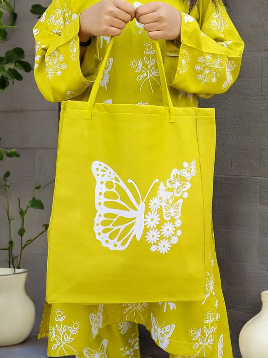 Butterfly (Stitched 2 Pcs) With Free Bag