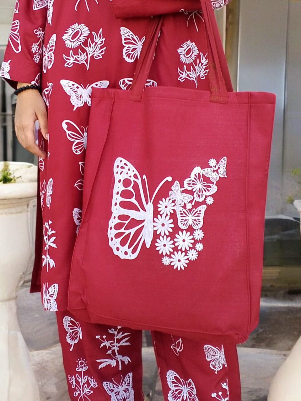 Butterfly (Stitched 2 Pcs) With Free Bag