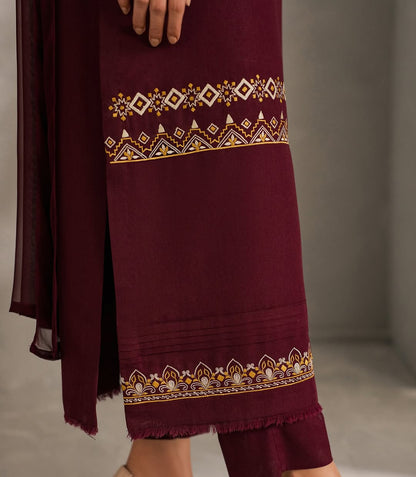 Calvin Red LONG LENGHT ( Embroided 3 PCs)