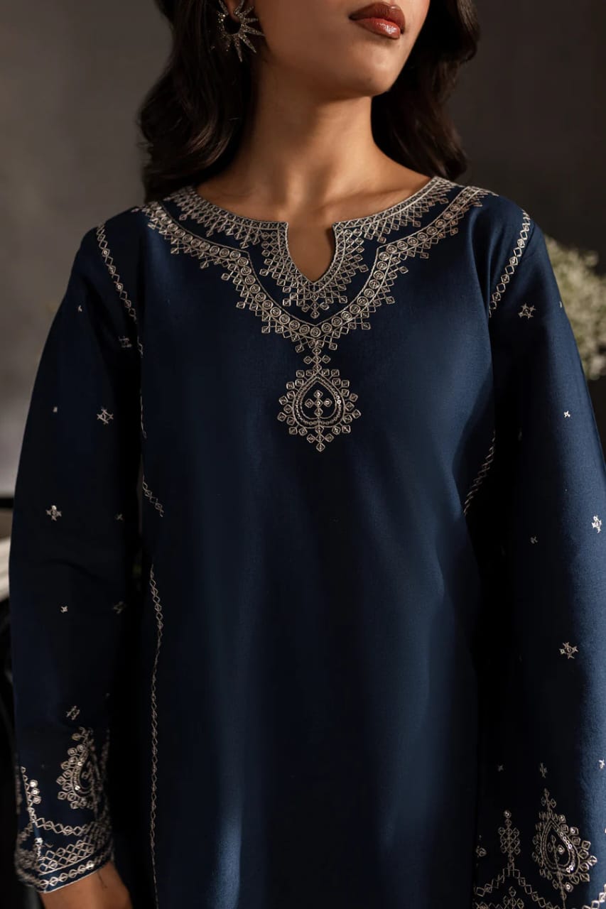 Sage Blue (Embroided 2 PCs)