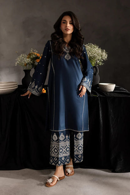 Sage Blue (Embroided 2 PCs)