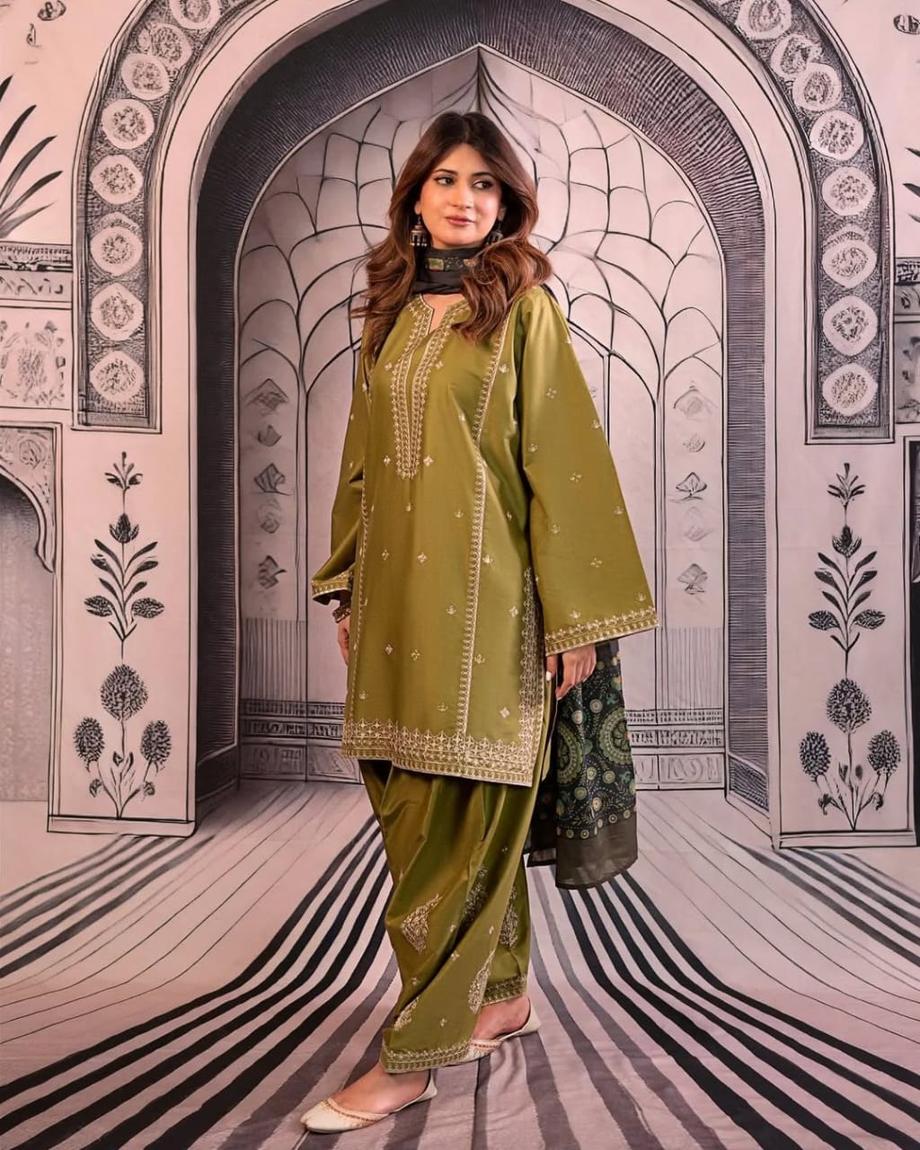 Nihal (Embroided 2  PCs)