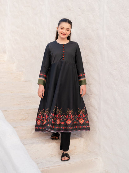 Noir Petale –  printed  (2-Piece Frock)