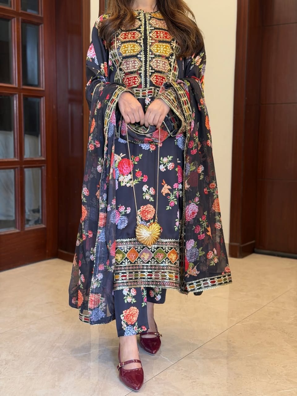 Bulbul Digital Embroidery 3 PCs