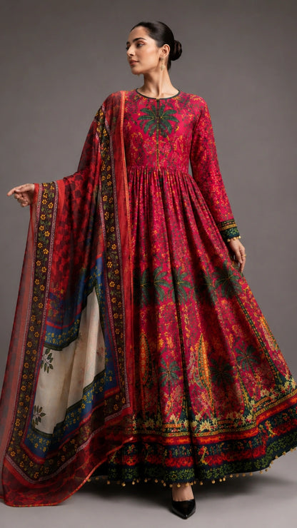 Mirha Digital Printed Maxi 2PCs