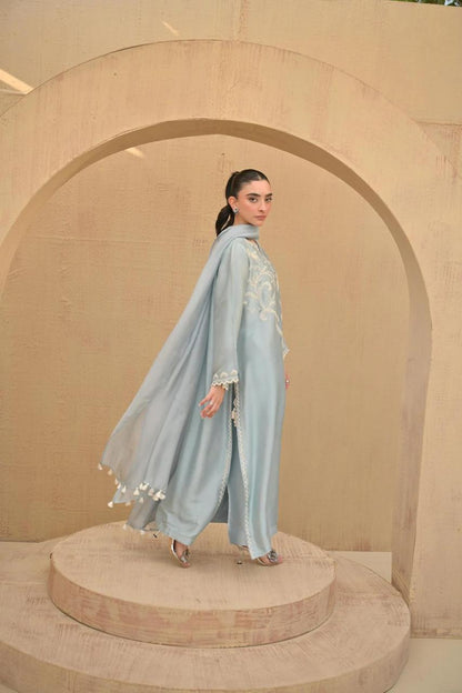 Garnesh Silk Embroided 2 PCs