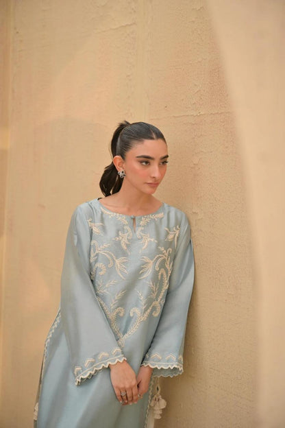 Garnesh Silk Embroided 2 PCs