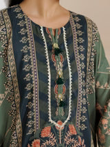 Mohangni Silk Printed Kaftaan 2 PCs