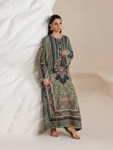 Mohangni Silk Printed Kaftaan 2 PCs