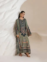 Mohangni Silk Printed Kaftaan 2 PCs