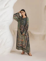 Mohangni Silk Printed Kaftaan 2 PCs